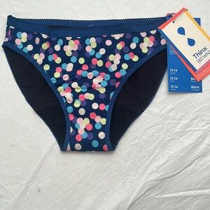 Thinx bikini period underwear in Confetti print
